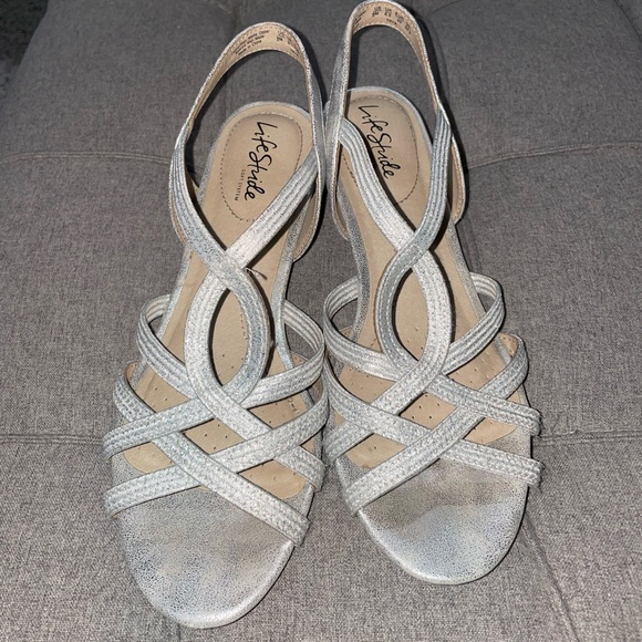 Life Stride Silver Wedges - Picture 1 of 3